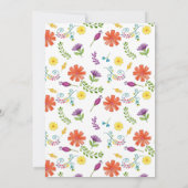 Aquarellblume mexikanische Fiesta Virtual Wedding Einladung (Rückseite)