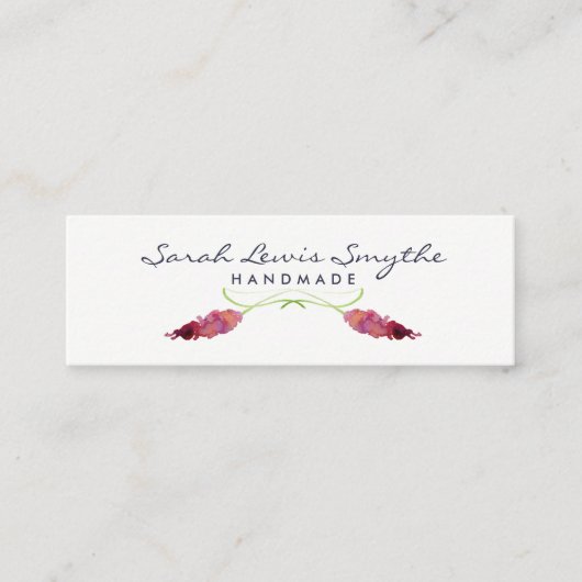 Aquarellblume Mini Visitenkarte (Vorderseite)