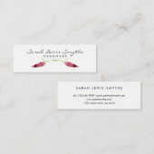 Aquarellblume Mini Visitenkarte (Vorne/Hinten)