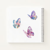 Aquarellblume mit Monogram-Sketchbook Notizblock (Rückseite)