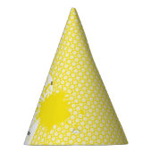 Aquarellblume mit Schmetterlingen 1. Geburtstag Partyhütchen (Rechts)