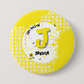 Aquarellblume mit Schmetterlingen wie Gelb Button (Vorderseite)