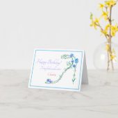 Aquarellblume Mode Geburtstagsister Karte (Gelbe Blume)