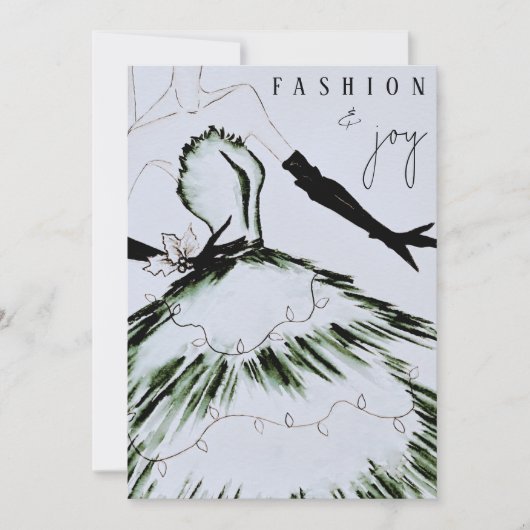 Aquarellblume Mode Modell Weihnachten (Vorderseite)