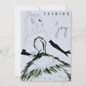 Aquarellblume Mode Modell Weihnachten (Vorderseite)