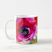 Aquarellblume Moderne, feine, helle Farben Kaffeetasse (Links)