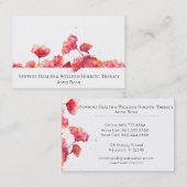 *~* Aquarellblume Moderne Rote Mohn-Blume Visitenkarte (Vorne/Hinten)