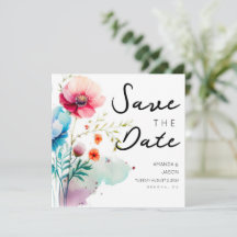 Aquarellblume Moderne Save the Date