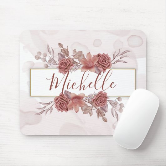 Aquarellblume Mousepad (Mit Mouse)