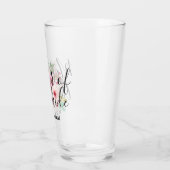 Aquarellblume MUTTER DES BRIDE-Brautparty Glas (Links)