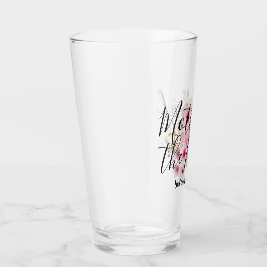 Aquarellblume MUTTER DES BRIDE-Brautparty Glas (Rechts)