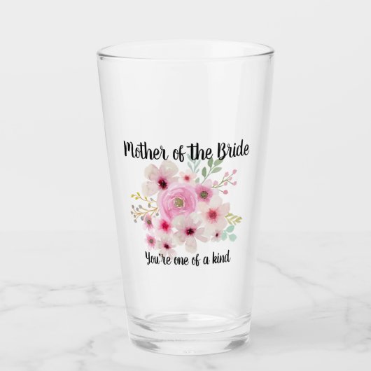 Aquarellblume MUTTER DES BRIDE-Brautparty Glas (Vorderseite)