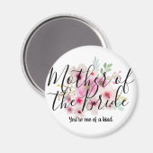 Aquarellblume MUTTER DES BRIDE-Brautparty Magnet (Vorderseite/Rückseite)