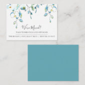 Aquarellblume Neue Zuhause-Moving-Ankündigung Begleitkarte (Vorne/Hinten)