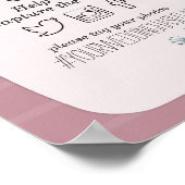 Aquarellblume Oh Snap Hashtag Hochzeitsdekor Poster (Ecke)