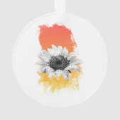 Aquarellblume Ornament (Rückseite)