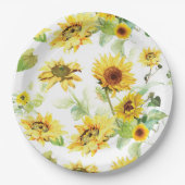 Aquarellblume Pappteller (Vorderseite)