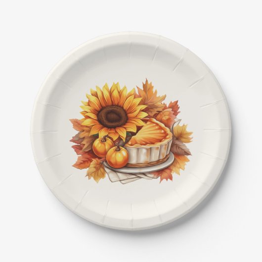 Aquarellblume Pappteller (Vorderseite)