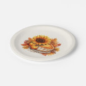 Aquarellblume Pappteller (Schrägansicht)