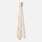 Aquarellblume Peach Fuzz Krawatte (Vorderseite)