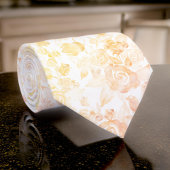 Aquarellblume Peach Fuzz Krawatte