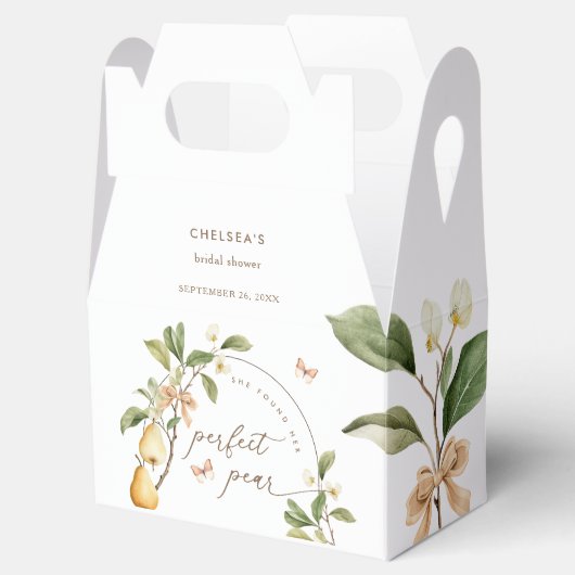 Aquarellblume Perfektes Pair Birnen Brautparty Geschenkschachtel (Geöffnet)
