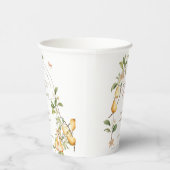 Aquarellblume Perfektes Pair Birnen Brautparty Pappbecher (Rechts)