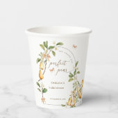 Aquarellblume Perfektes Pair Birnen Brautparty Pappbecher (Vorderseite)