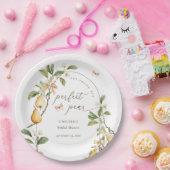 Aquarellblume Perfektes Pair Birnen Brautparty Pappteller (Party)