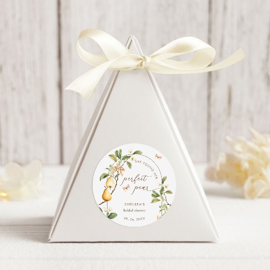 Aquarellblume Perfektes Pair Birnen Brautparty Runder Aufkleber