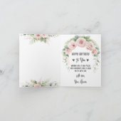 Aquarellblume Personalisiert Geburtstagsfeier Mama Karte (Innenseite)