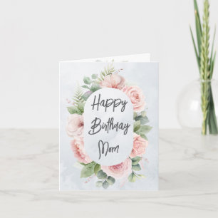 Aquarellblume Personalisiert Geburtstagsfeier Mama Karte
