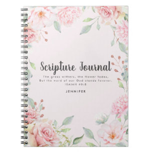 Aquarellblume Personalisiertes Schriftzeichen Notizblock