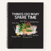 Aquarellblume Pflanze Funny Quote Garden Journal Notizblock (Vorderseite)