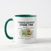 Aquarellblume Pflanze Funny Quote Garden Tasse (Links)