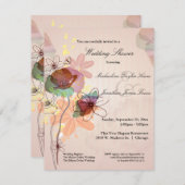 Aquarellblume Polterabend Einladung (Vorne/Hinten)