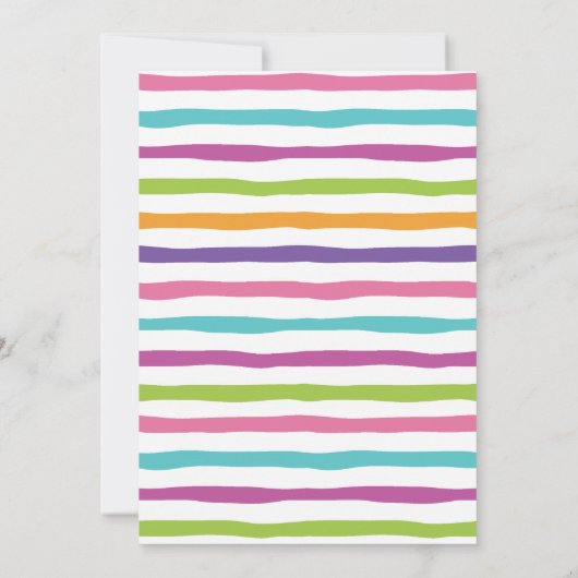 Aquarellblume Popsicles Pool Party Einladung (Rückseite)