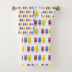 Aquarellblume Popsicles Twin Pop Ice Lololi Sommer Badhandtuch Set