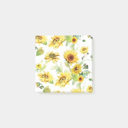 Aquarellblume Post-it Klebezettel (Vorderseite)