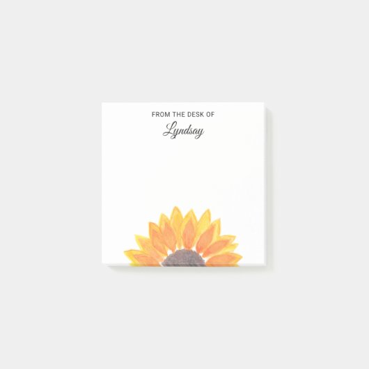 Aquarellblume Post-it Klebezettel (Vorderseite)