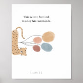 Aquarellblume Poster (Vorne)