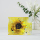 Aquarellblume Postkarte (Stehend Vorderseite)