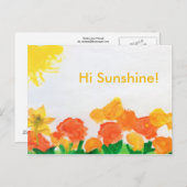 Aquarellblume Postkarte (Vorne/Hinten)