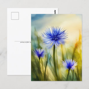 Aquarellblume, Postkreuzung Postkarte