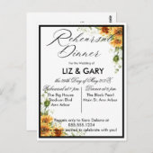 Aquarellblume Probe Abendessen Postkarte (Vorne/Hinten)