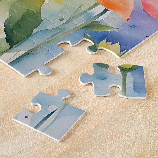 Aquarellblume Puzzle (Seite)