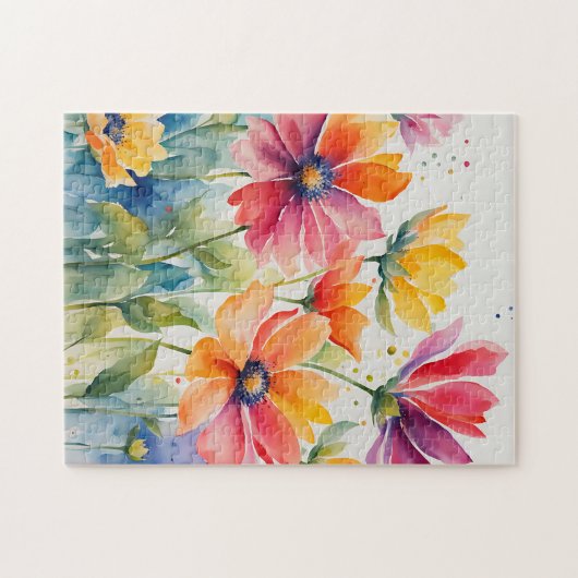 Aquarellblume Puzzle (Horizontal)