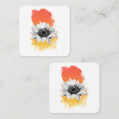 Aquarellblume Quadratische Visitenkarte (Vorne/Hinten)