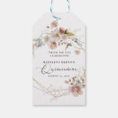 Aquarellblume Quinceanera Geschenkanhänger (Rückseite)