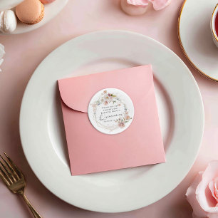 Aquarellblume Quinceanera Runder Aufkleber